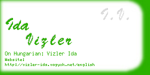 ida vizler business card